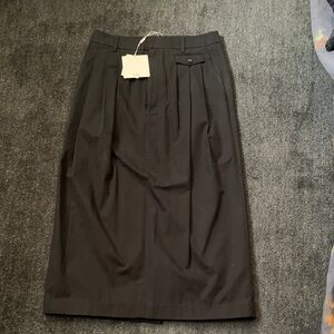 Tibi cotton trouser pleated skirt